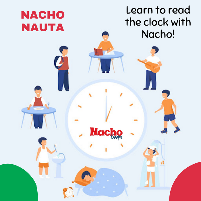 The clock with Nacho Pre jardin